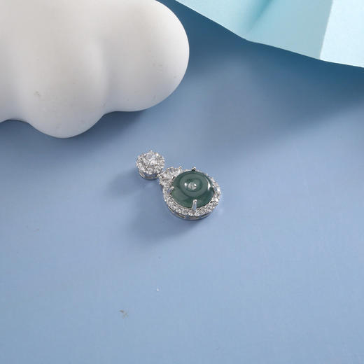 【宏艺珠宝】翠影星环·银s925挂坠 商品图2