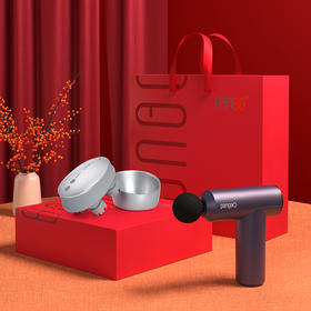 攀高筋膜枪+头部按摩仪PG-M191+PG-2705(礼盒套装）天空灰