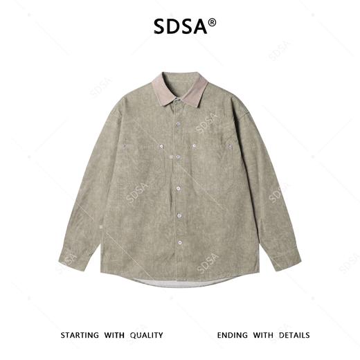 6018SDSA男士秋冬新款痞帅男装韩版休闲扎染拼接翻领长袖衬衫百搭宽松 商品图1