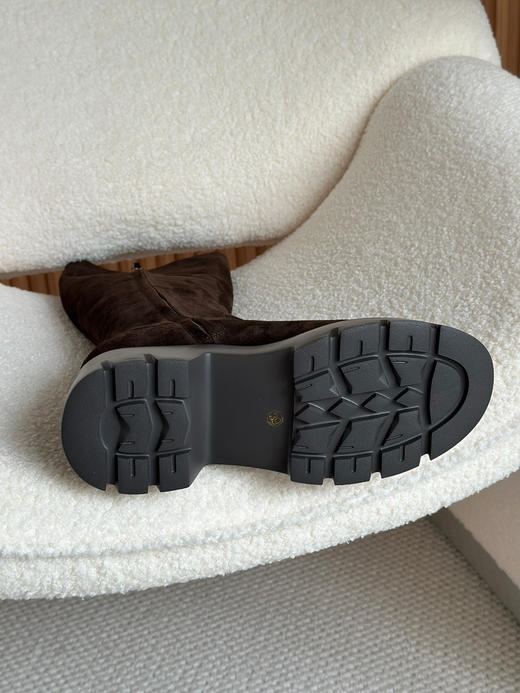 1222-3 渠道货 秦岚同款 GR头层小牛皮 超轻发泡厚底 炒鸡软糯高筒靴  长靴 商品图8