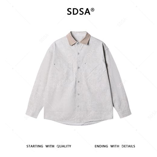 6018SDSA男士秋冬新款痞帅男装韩版休闲扎染拼接翻领长袖衬衫百搭宽松 商品图1