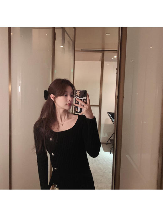 XS码 金蘑菇菇 天鹅颈 艺术系毛衣/基础款长袖毛衣+半裙 商品图0