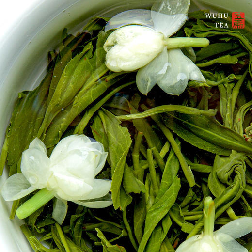 【春季茶礼】茶叶 招财纳福 茉莉花茶  春季茶礼 提篮 茶饮 五虎 180g 商品图3