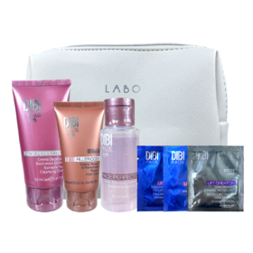 【效期27年3 左右】DIBI蒂贝伊旅行套装【洁面50ml+水50ml+乳霜30ml+小蓝瓶精华3ml+小紫瓶精华3ml+小银瓶精华3ml+化妆包】