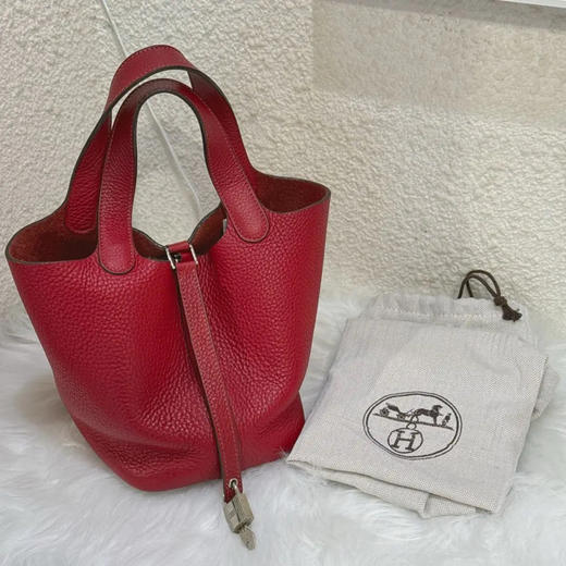 爱马仕 菜篮子18 国旗红 Togo皮 手提包 商品图0