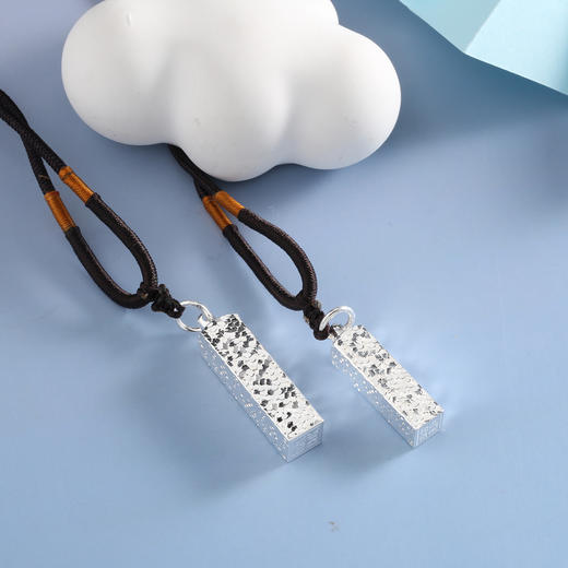 【宏艺珠宝】四方来财·碎银方章·足银挂坠 商品图4