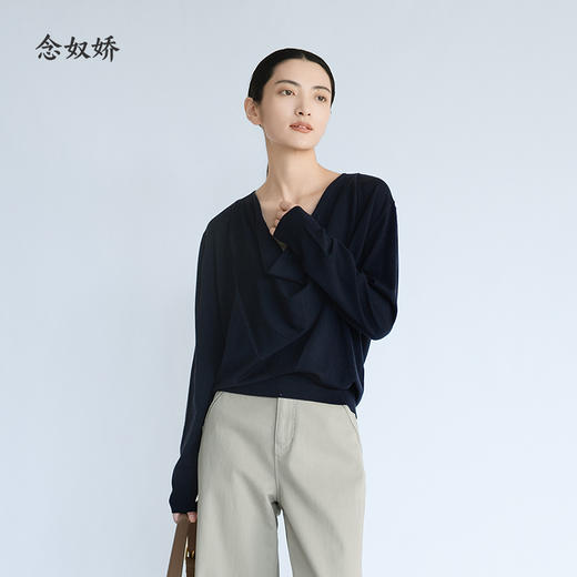 【商场同款】CNK5B47 “ 低调柔美毛衫 ” 纯羊毛荡领毛衫上身轻熟柔美 商品图2