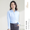 【竹纤维】罗蒙女士衬衫春秋夏季V领显瘦长袖衬衫商务职场通勤衬衣女 商品缩略图7