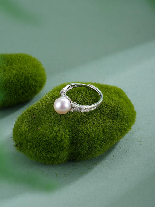 子佩集【光芒女神】银S925珍珠戒指【HJYJZ001】8mm珠A字2512 商品图5