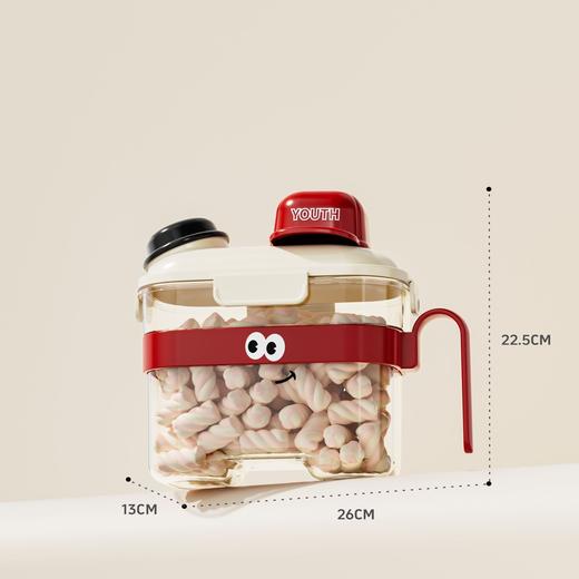 🤩今天就给大家安利【卡通防潮密封手提零食茶叶收纳盒】 😍 防潮防尘大容量  节省储存空间~ 💥给零食一个固定的“家”!! 商品图4