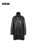 HIDEMI 进口西班牙羊麂皮/胎羊皮廓形中长款立领口袋皮衣大衣外套 商品缩略图9