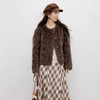 丁摩 圆领环保皮草皮毛一体女短款小个子外套毛毛上衣2531 商品缩略图3