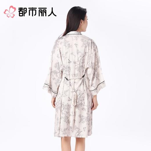 都市丽人女士睡衣冰雪丝印花家居服吊带裙外袍两件套LHC4A2 商品图2
