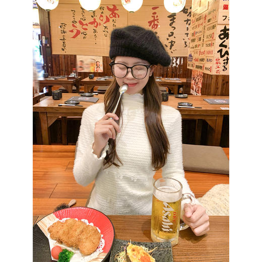 <曾小咸推荐>半高领长袖T恤女上衣内搭 商品图0