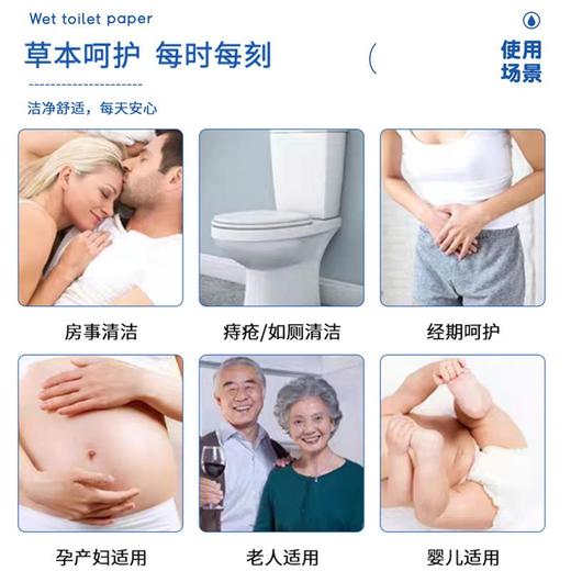湿厕纸 家用可冲马桶降解厕所湿巾 商品图3