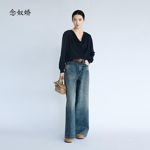 【商场同款】CNK5B47 “ 低调柔美毛衫 ” 纯羊毛荡领毛衫上身轻熟柔美 商品图5