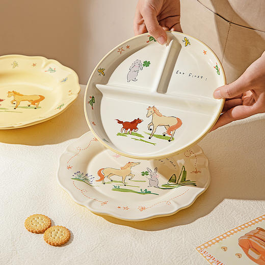 摩登主妇马年新年餐具碗盘子家用以梦为马系列碗具乔迁生日礼物 商品图1