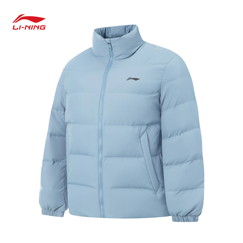李宁男子防泼水立体裁剪鸭绒短羽绒服AYMV215-6