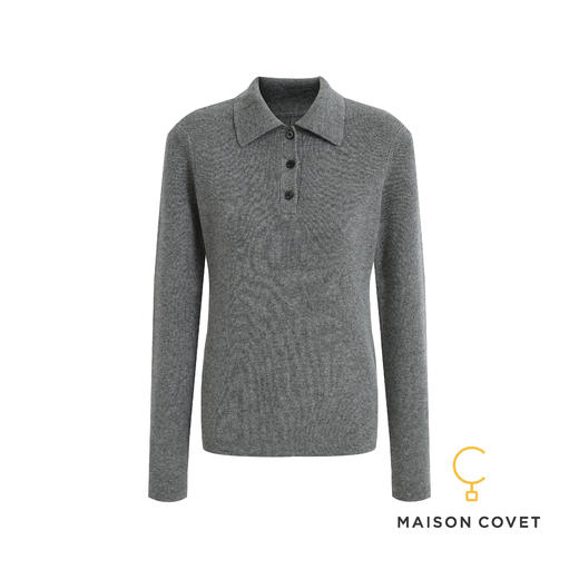 MAISON COVET 纯山羊绒POLO领上衣( 买1赠1活动，不可退单件，需全单退或全单确认收货） 商品图0