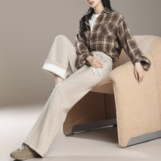 卷卷紫丨人字纹酸醋羊毛阔腿裤 不加绒/加绒可选 商品图1