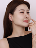 【挚友限定】灵蛇 18k金红宝石钻石耳夹 经典围镶款 耳坠红宝石0.8ct 钻石0.75ct  优雅耳坠款 弹力双夹 4.8g 商品缩略图1