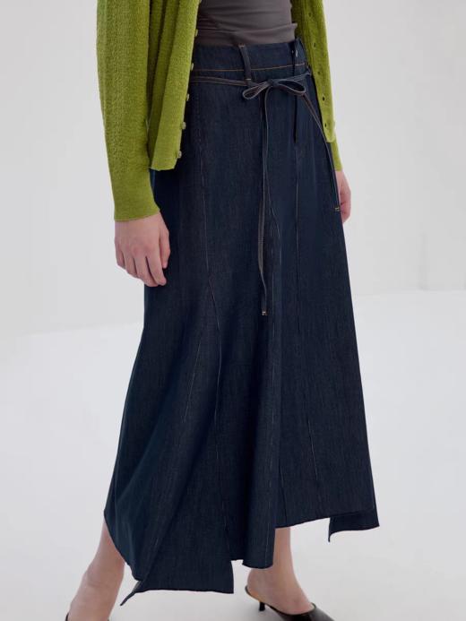 Simple Project/K25277/牛仔风格不规则插片鱼尾长裙 商品图1