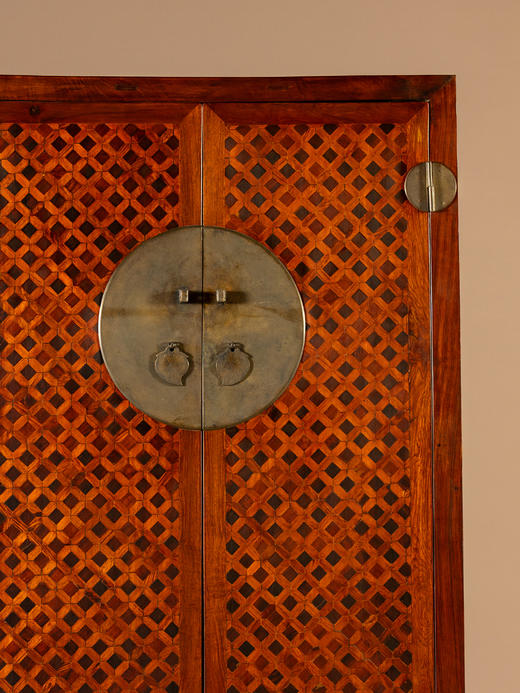 清	黄花梨百衲镶一封书式方角柜 商品图1