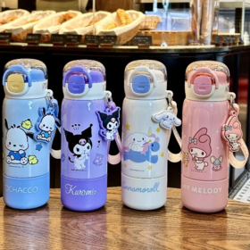 【超市】初和 三丽鸥家族系列双饮小清新保温杯380ML 蓝/紫/粉/白（颜色备注）