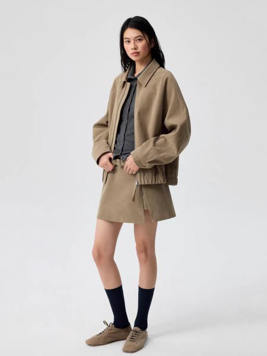 Simple Project/K25190/麂皮感腰带迷你短裙 商品图1