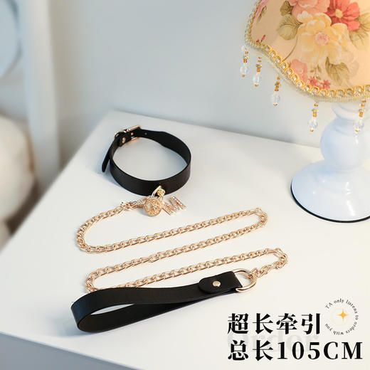 【牵引调教 小狗狗】谜姬 镀金牵引铃铛项圈SM另类玩具 商品图3