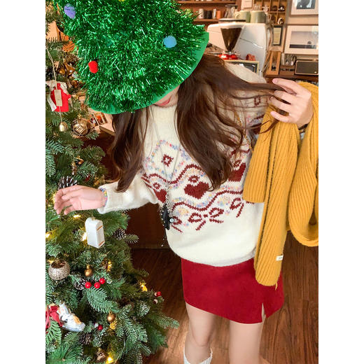 <曾小咸推荐>4.2现货秒杀 ！微信超特价！韩系提花毛衣 日常189.99 立减100 秒杀89.99！！ 商品图1