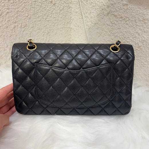 Chanel CF 中号 牛皮 黑金 单肩包 商品图1
