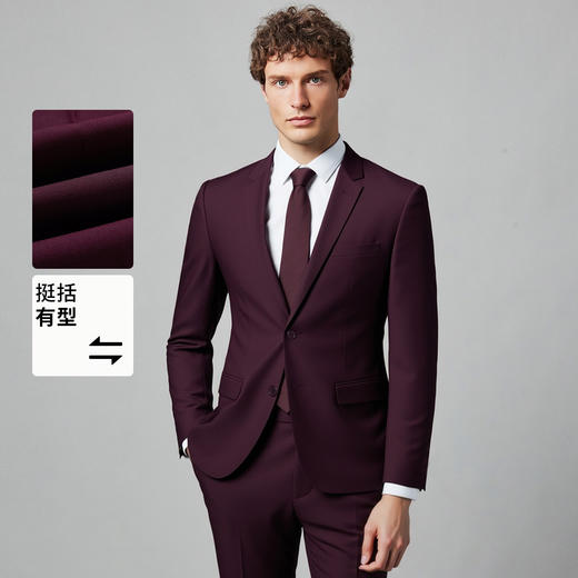 罗蒙男士西服挺括有型商务通勤聚会宴会职场气质西服外套男 商品图2