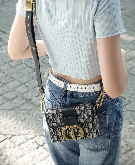 Dior 蒙田 mini 老花拼皮 box 盒子包 商品图3