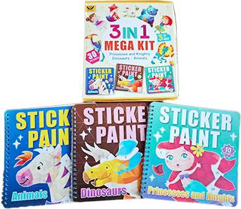 【单套】3 IN 1  英文创意拼图贴纸 （全3册） 商品图0