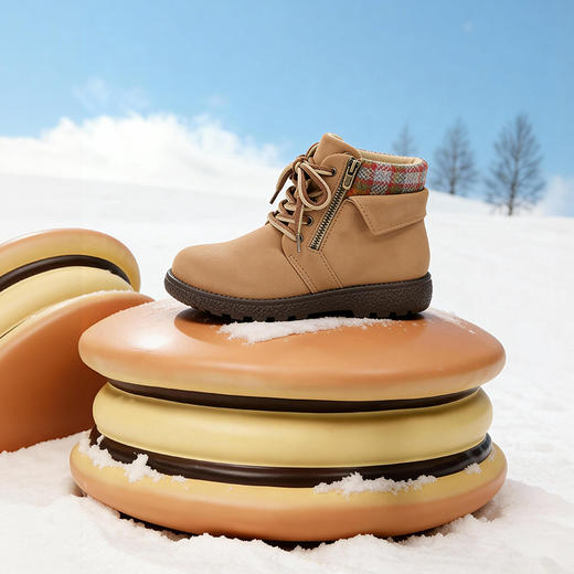 Pansy盼喜女鞋短靴超轻舒适加宽百搭保暖高帮鞋【HZ】 商品图4