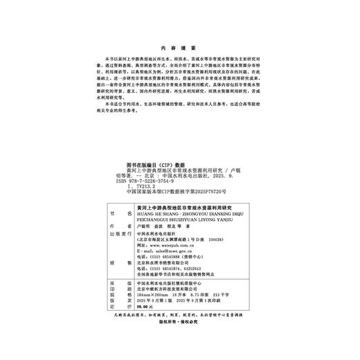 黄河上中游典型地区非常规水资源利用研究 商品图2