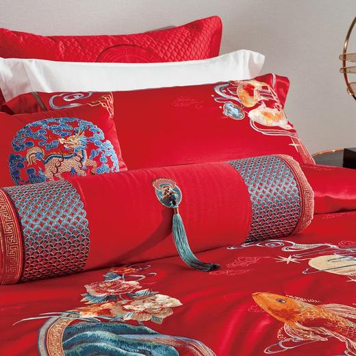 恐龙家纺XX 【囍跃】涤棉提花婚庆八件套（线下专柜款） 商品图1