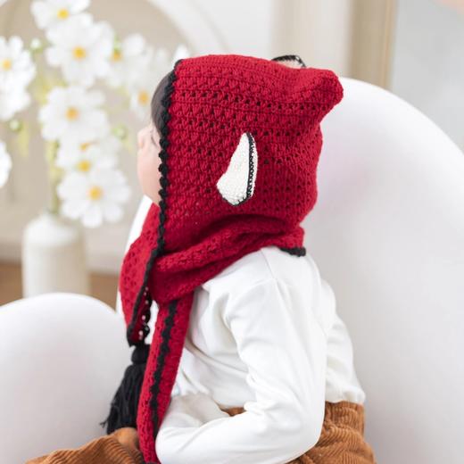 苏苏姐家狐狸连帽围巾手工diy编织钩针莫兰迪4毛线团围巾材料包 商品图3