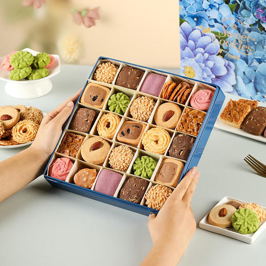 悠享时（YOTIME）什锦曲奇饼干礼盒-十样锦600g 商品图0