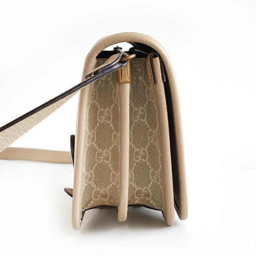 【95新】Gucci古驰Retro系列671620燕麦色老花Retro风琴邮差包单肩斜挎包女士 171225NJS16 商品图3