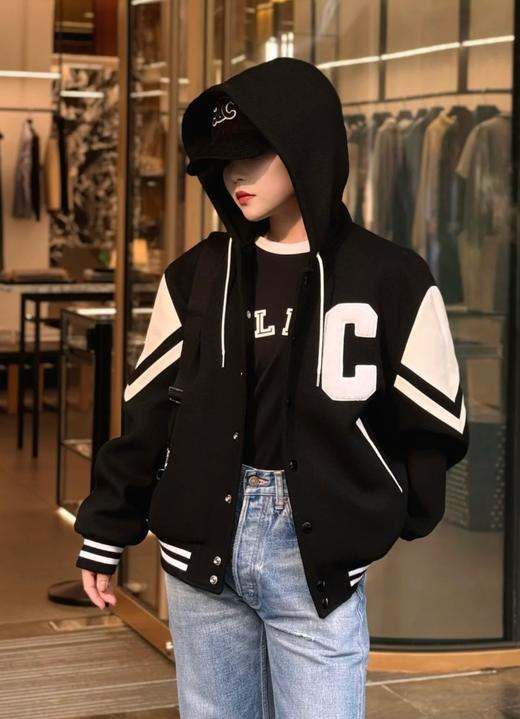 中性款拼接连帽外套he008 商品图3