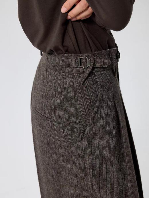 Simple Project/K25268/条纹羊毛锥形西裤 商品图1