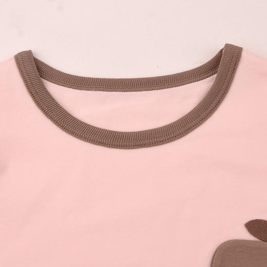 棉果果春季新品女宝大码中大童柔软舒适5A抗菌纯棉套头套装M121302226021 商品图3