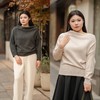10天发货【绵羊毛混纺大领口毛衣】套头款，宽松温柔范儿~领口斜拉/平拉作斜肩、一字领穿法，成分:58.8%腈纶33.5%聚酯纤维6.1%绵羊毛1.6%氨纶 商品缩略图0