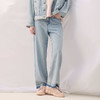 谜底直筒牛仔裤长裤2026春季新品洗水蓝绣花裤脚毛边女261MJ0053 商品缩略图0