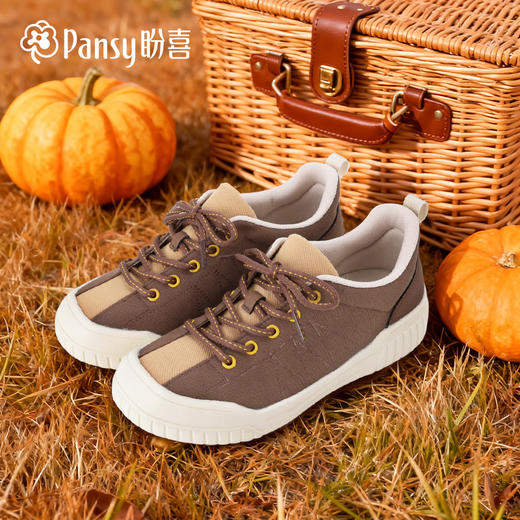 Pansy盼喜女鞋厚底休闲运动鞋 | 帮面多材质拼接、舒适透气、休闲百搭【HZ】 商品图0