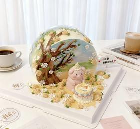 多款式~半圆露营户外小动物/小王子蛋糕-低糖处理无添加