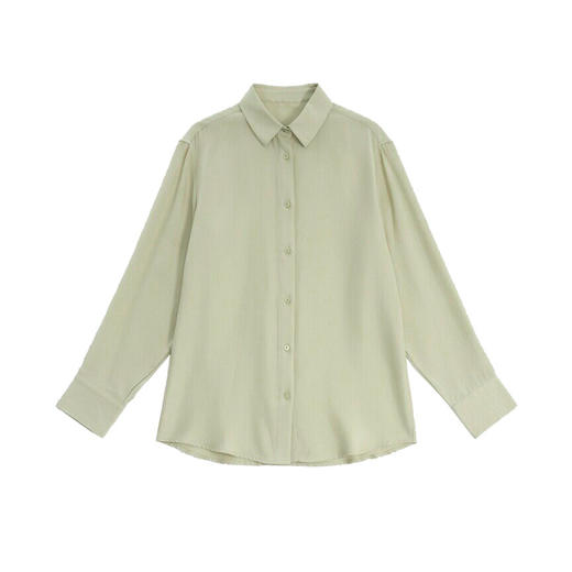 谜底通勤风衬衫长袖2026春季新品宽松H型简约松弛衬衣女265MC5001 商品图4