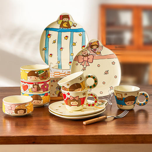 摩登主妇可爱碗盘餐具陶瓷碗家用2025新款高颜值乔迁新居生日礼物 商品图0